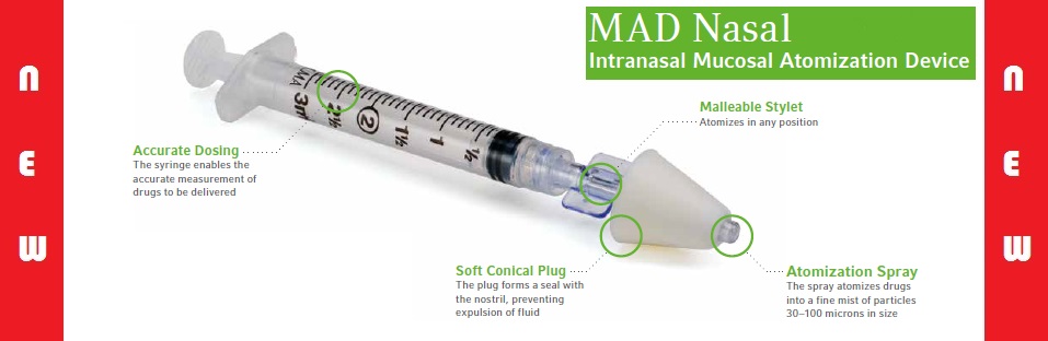 Intranasal Mucosal Atomization Device and Vial Adapter
