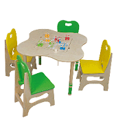 Set of 1 table, 4 chairs & 4 games 27010